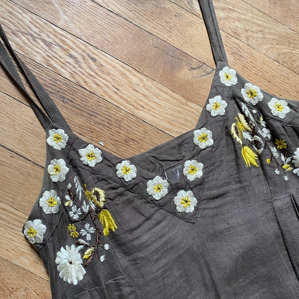 Anthropologie Dress Lithe Embroidered Floral Dress size 2 - Picture 8 of 12